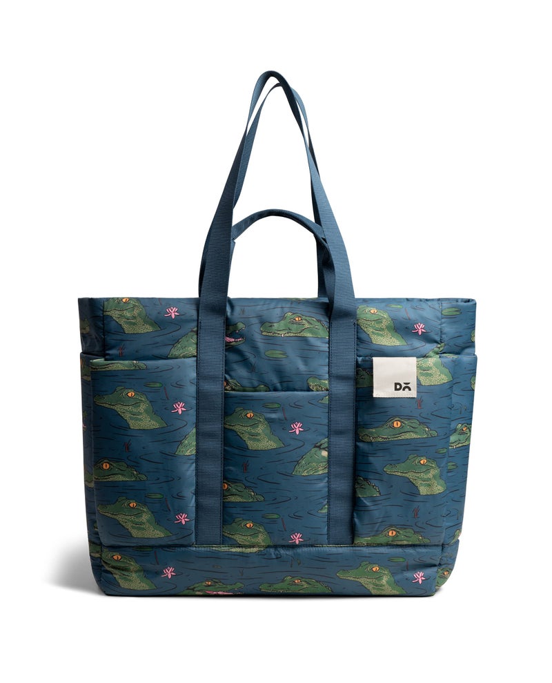 DailyObjects Idyll Western Tote Bag For Girls And Women| Crafted Using Soft-Touch & Water-Repellent Polyester|Polyfill Cushioning On The Inside|Holds Any Laptops Upto 14'' (Color - Blue) - Image 5