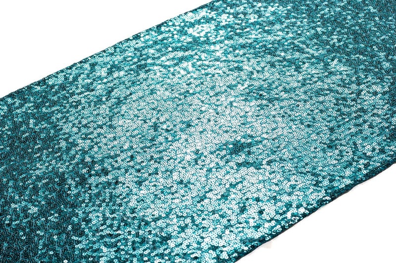 PartyDelight PartyDelight 12 X 60 Teal Sequin Table Runner for Wedding Party Bridal Baby Shower Christmas 