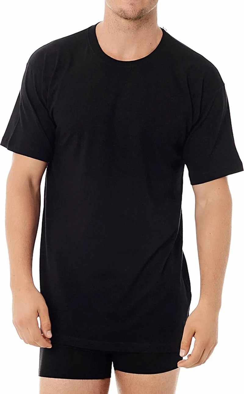 KOM Short Sleeve Zero Collar Cotton Modal Men's Eduardo 2-Pack T-Shirt