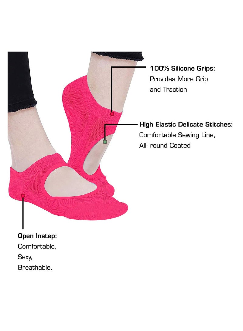 Spall Spall 1 Pair Foot Care Massage Anti Slip Men Women Yoga Socks Anti Skid Breathable Fitness Pilates Socks Dancing Gym Cotton Socks With Socks Heel - Image 2