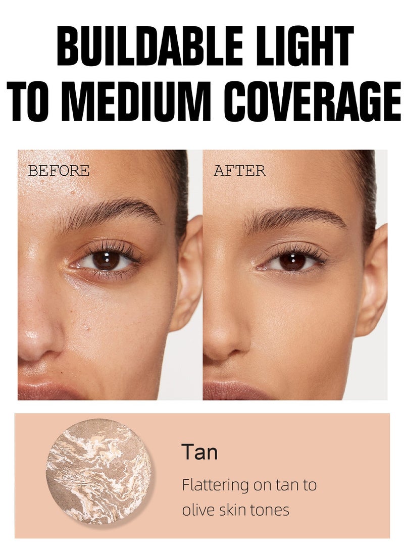 Handaiyan Baked Duo Pressed Powder Foundation & Highlighter Oil-Control 05 Tan - Image 5