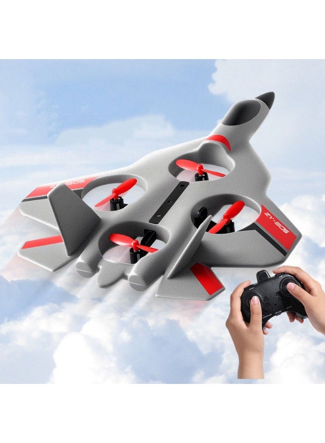 HALAMODO Remote Control Airplane Kids Toy - 4CH Fighter Jet Foam Plane, 6-Axis Gyro & 4 Turbo Fans 200% Power, Altitude Hold & 360° Flips, Cool LED Lights, VTOL Takeoff, EPP Durable Body, 450mAh Battery 30 Min Flight, 100m Range - Image 4