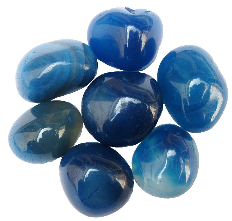 Ercole Decorative Aquarium and Vase Fillers Pebbles for Garden Home Decor Blue 500Gm - Image 1