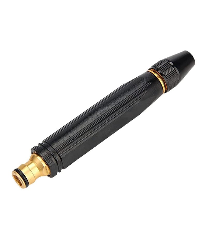FANHAO Brass Water Spray Black Nozzle with 3 Attachments, 1/2”, with ALL Attachments, Adjustable Water Jet Spray Gun, High Pressure, For Garden, Wash Bike-Car-Pets, Black Nozzle + All Connectors clamp - Image 5