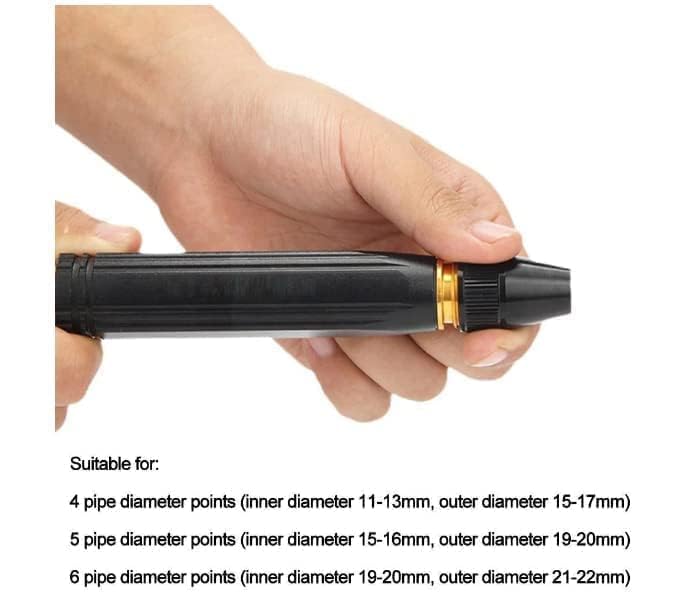 FANHAO Brass Water Spray Black Nozzle with 3 Attachments, 1/2”, with ALL Attachments, Adjustable Water Jet Spray Gun, High Pressure, For Garden, Wash Bike-Car-Pets, Black Nozzle + All Connectors clamp - Image 2