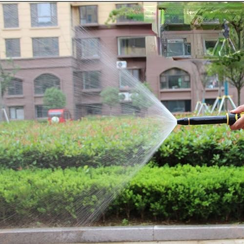 FANHAO Brass Water Spray Black Nozzle with 3 Attachments, 1/2”, with ALL Attachments, Adjustable Water Jet Spray Gun, High Pressure, For Garden, Wash Bike-Car-Pets, Black Nozzle + All Connectors clamp - Image 4