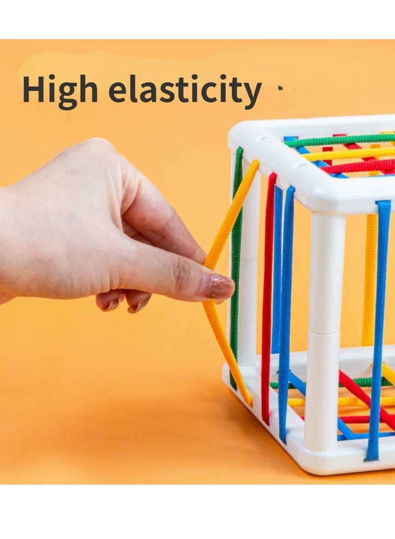 لعب مونتيسوري ل 1 سنة قديمة، مكعب بن و 6 شكل حسي كتل، لعبة الطفل 12-18 شهر، تنمية الهدايا ل Toddler العمر 12 3. - Image 5