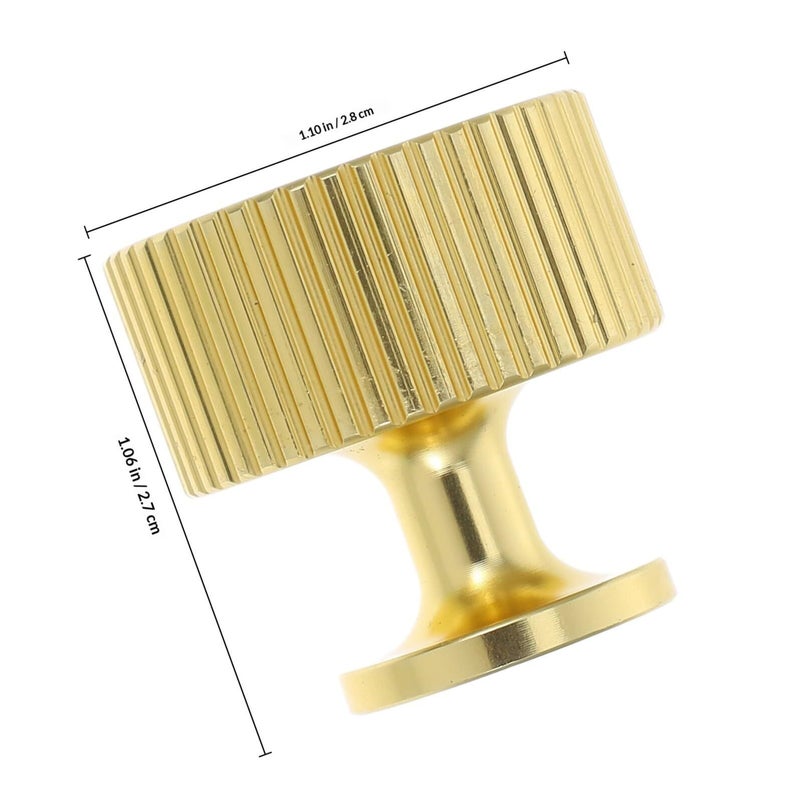 Gold Round Cabinet Knobs Set Of 4 Modern Dresser And Kitchen Drawer Pull Handles For Furniture - Image 3