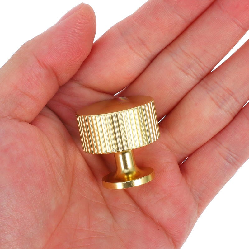 Gold Round Cabinet Knobs Set Of 4 Modern Dresser And Kitchen Drawer Pull Handles For Furniture - Image 4