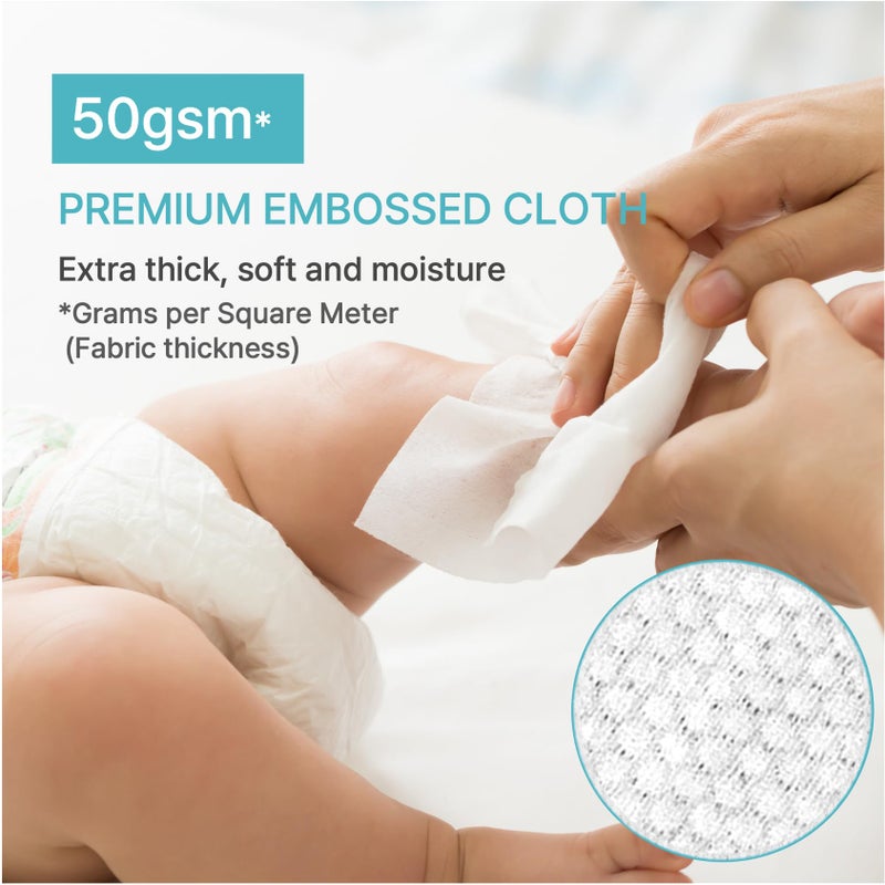 BEBESUP- Korea's #1 Light Baby Wipes - Safe even for Atopic Skin Hypoallergenic Water-Based Unscented Alcohol & Paraben-Free Organic Flip-Top Plant Based Organic Baby Wipes (640 Count 8 Packs) - Image 4