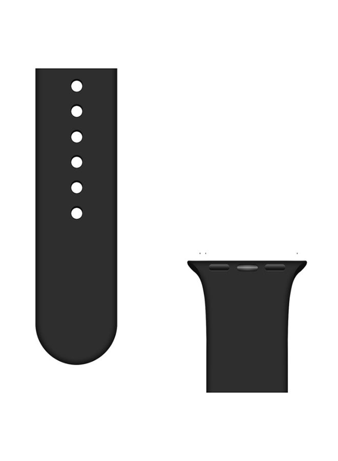 2-Piece Silicone band for Apple Watch 38/40/41mm Small/Large Black - Image 5