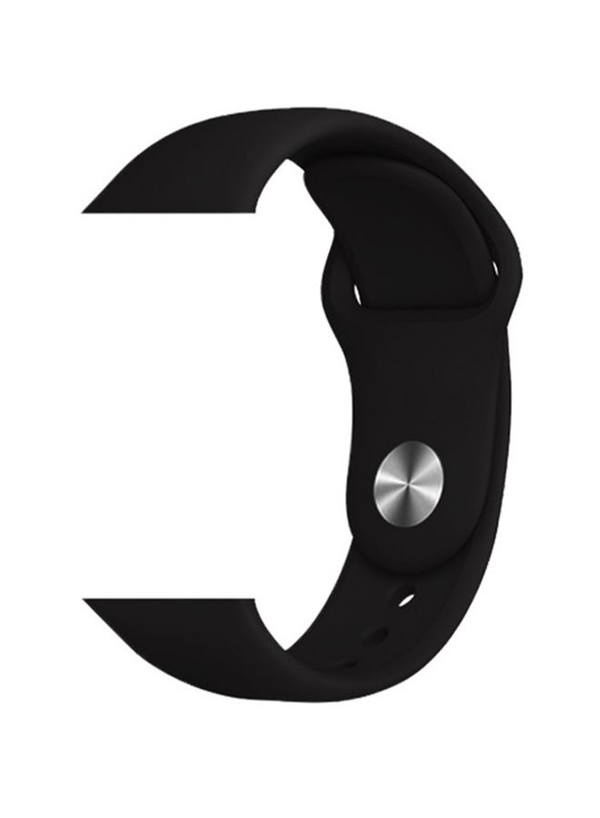 2-Piece Silicone band for Apple Watch 38/40/41mm Small/Large Black - Image 2