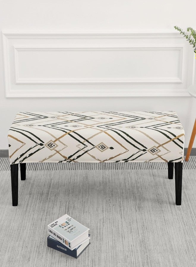 SPRINGRICO Stretch Dining Bench Cover, Removable Bench Slipcover Washable Bench Seat Protector Rectangle Bench Cover for Dining Room, Living Room, Bedroom, Kitchen (Lucid Calm) - Image 2