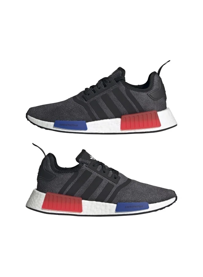 اديداس اوريجينالز أحذية أديداس NMD_R1 الأصلية للرجال باللون الأسود