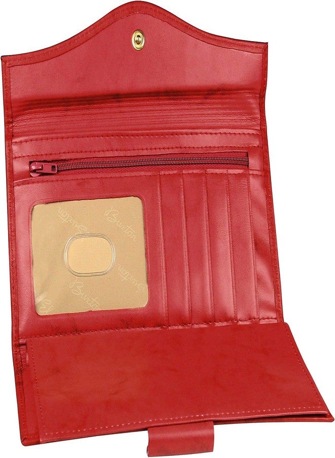 Buxton RFID Organizer Clutch Wallet One Size Red - Image 3