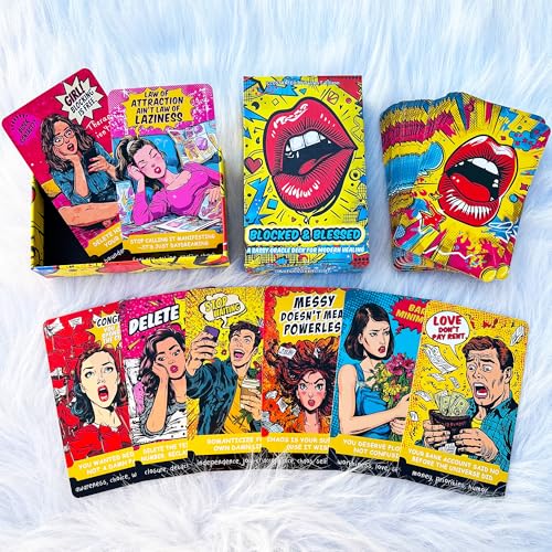 DPEHAKMK Oracle Cards Deck 54 Cards for Beginners Sassy Relationship and Self Worth Oracle Cards with Blunt Messages Healing Humor Oracle Deck for Clarity Boundaries Self Love and Emotional Growth - Image 5