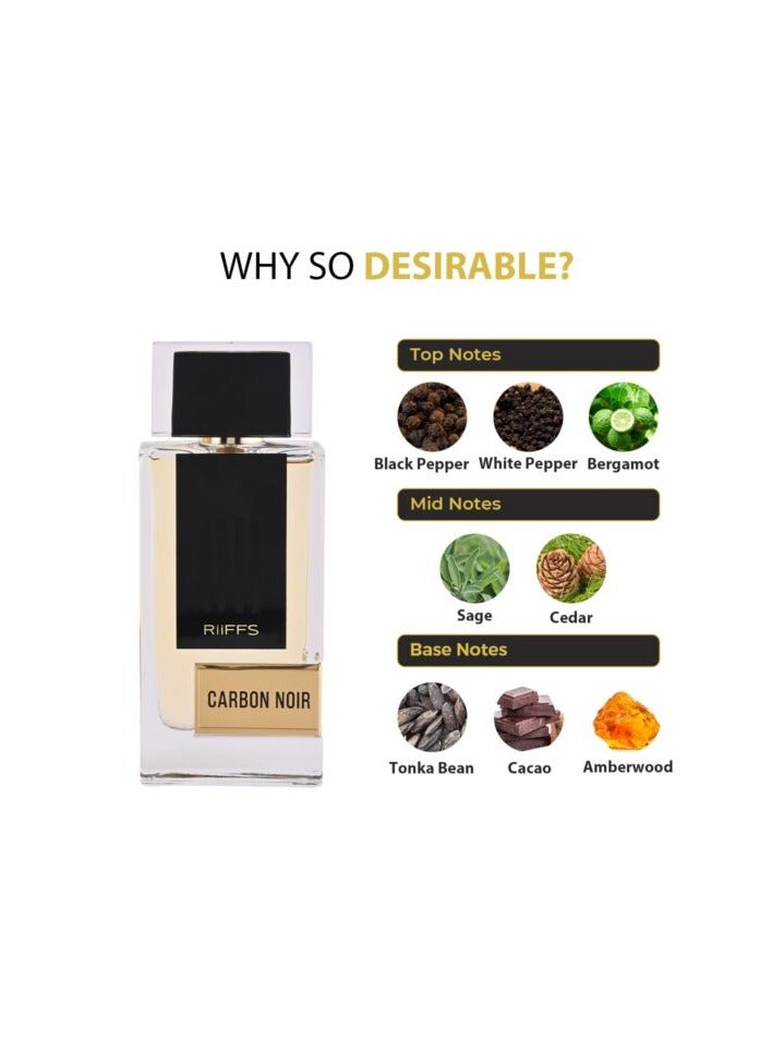 RIIFFS SPRAY CARBON NOIR FOR MEN EAU DE PARFUM 100ML