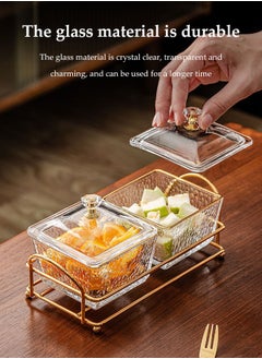 DUNISO Snack Serving Platter Set, Multifunctional Party Dried Fruit Platter, 6 Split Snack Bowls, Fruit Bowls With Lids And Shelves, Used For Fruit Desserts, Appetizers, Nuts, Snacks, Candies  - Image 5