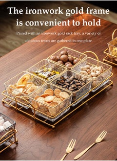 DUNISO Snack Serving Platter Set, Multifunctional Party Dried Fruit Platter, 6 Split Snack Bowls, Fruit Bowls With Lids And Shelves, Used For Fruit Desserts, Appetizers, Nuts, Snacks, Candies  - Image 4