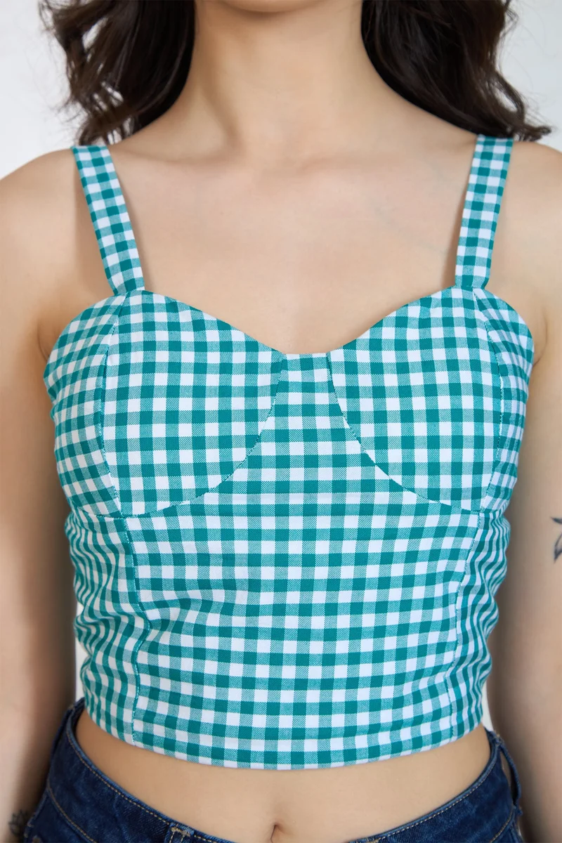 Virgio VIRGIO 100% Cotton Corset Top With Smocked Back