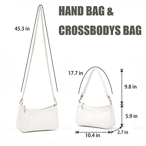 VODIU Clutch Tote Handbags with 2 Removable Straps and Zipper Closure Crossbody Bags Shoulder Purse Handbag for Women - Image 2