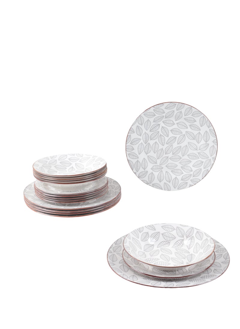 HOMEVEO A luxurious porcelain travel set consisting of 18 pieces - enough for 6 people  - Image 5