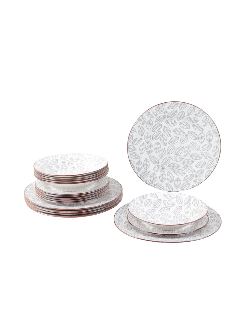 HOMEVEO A luxurious porcelain travel set consisting of 18 pieces - enough for 6 people  - Image 4