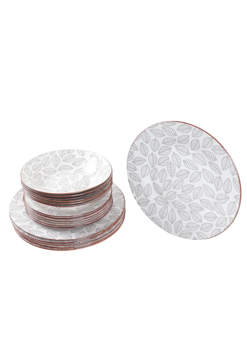 HOMEVEO A luxurious porcelain travel set consisting of 18 pieces - enough for 6 people  - Image 3