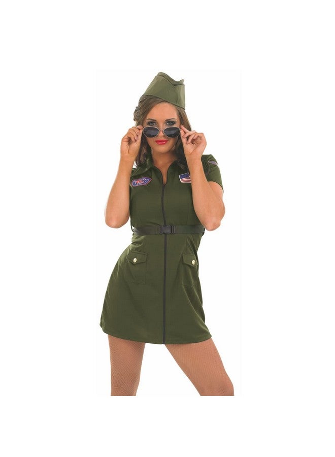 fun shack زي طيار مقاتل للنساء من فن شاك، زي طيار للنساء، بدلة طيران للنساء، زي سلاح الجو للنساء، صغير - Image 2