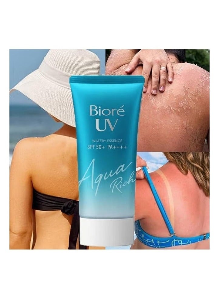 بيوريه الثلاثي الواقي: Bioré Kao UV Aqua Rich Watery Essence 2019 SPF50+ PA++++ حزمة الوقاية من الشمس المرطبة - Image 1