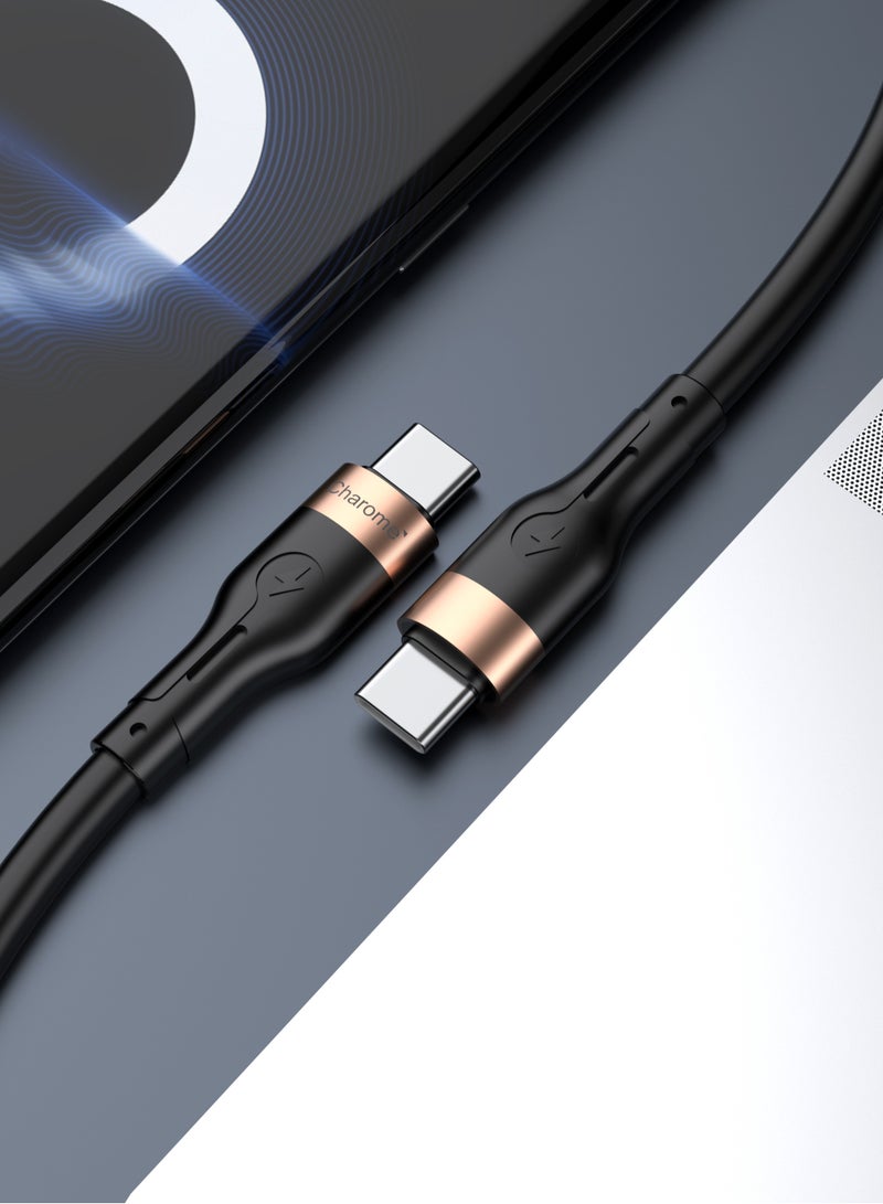 Charome C23-04 USB-C to USB-C Charging Data Cable High-Speed Performance Fast Charging, Durable Build, Tangle-Free Design, Universal Compatibility, Enhanced Data Transfer, Flexible Material, Heat Resistant, Extra Long Length Compatible with All iPhone Series, Windows And MacBook Pro, MacBook Air, iPad Pro, Samsung Galaxy S23/22/Z Fold/Z Flip, Google Pixel 7/6A,PS5, - Image 5