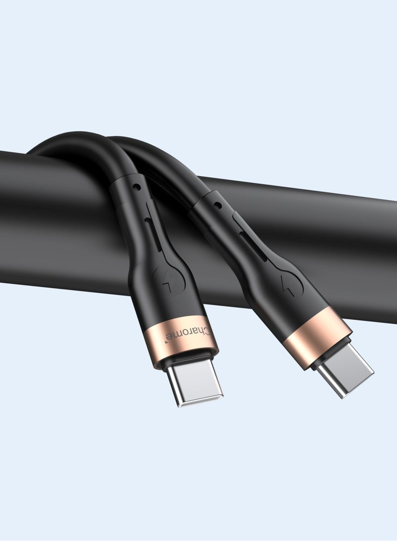 Charome C23-04 USB-C to USB-C Charging Data Cable High-Speed Performance Fast Charging, Durable Build, Tangle-Free Design, Universal Compatibility, Enhanced Data Transfer, Flexible Material, Heat Resistant, Extra Long Length Compatible with All iPhone Series, Windows And MacBook Pro, MacBook Air, iPad Pro, Samsung Galaxy S23/22/Z Fold/Z Flip, Google Pixel 7/6A,PS5, - Image 4