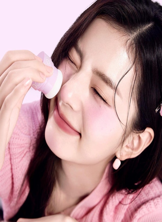 COLORKEY Shimmering Pudding Powder Blush, Lightweight, non-drying and smooth, Naturally Luminous Semi-Matte Finish, Self-contained brush, portable makeup (01 violet, 3.2g) - Image 4