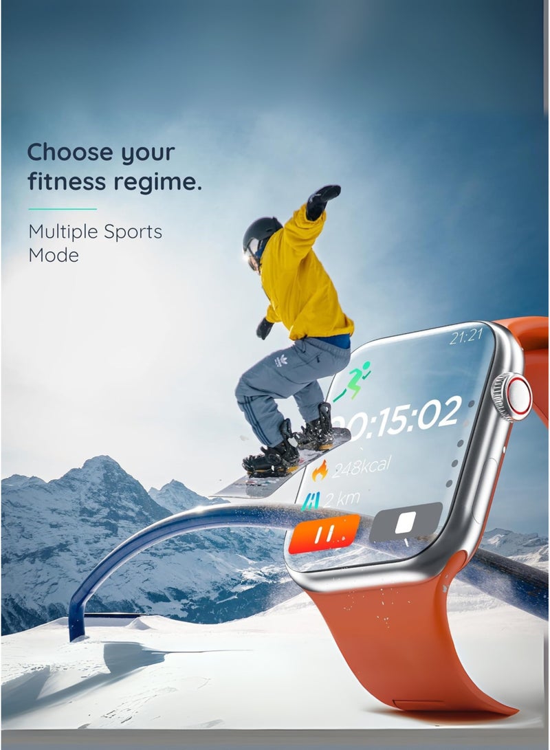 KEQIWEAR Kiqiwear KW 25 Max Watch Series 10 GPS 46mm Jet Black Aluminium Case with Black Sport Bands | Big HD Display | 3 Bands Included | Different Sports Modes | Your Health Manager | Best Gift for All Ages - Image 5