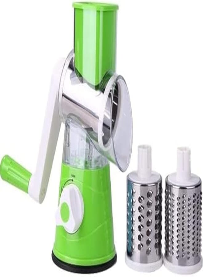 Practical Chopper Handle Grater, Grater Cheese Grater Vegetable Slicer, Vegetable Mandolin Slicer Chopper, Slicer Chopper, Cheese Grater Shredder (Green)