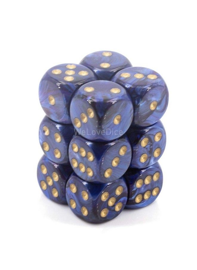 Chessex - Dnd Dice Set D&D Dice16Mm Scarab Royal Blue And Gold Plastic Polyhedral Dice Setdungeons And Dragons Dice Includes 12 Dice D6 Various (Chx27627) - Image 1