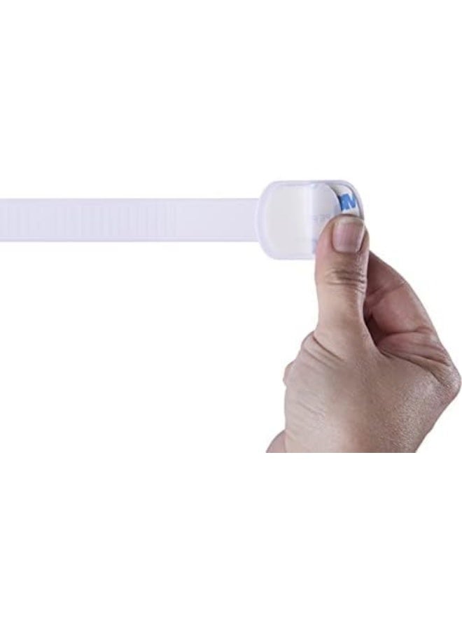 CUTESAFETY Child Proof Safety Locks - Baby Proofing Cabinet Lock with 6 Extra 3M Adhesives - Adjustable Strap Latches to Cabinets, Drawers, Cupboard, Oven, Fridge, Closet Seat, Door, Window - Image 2