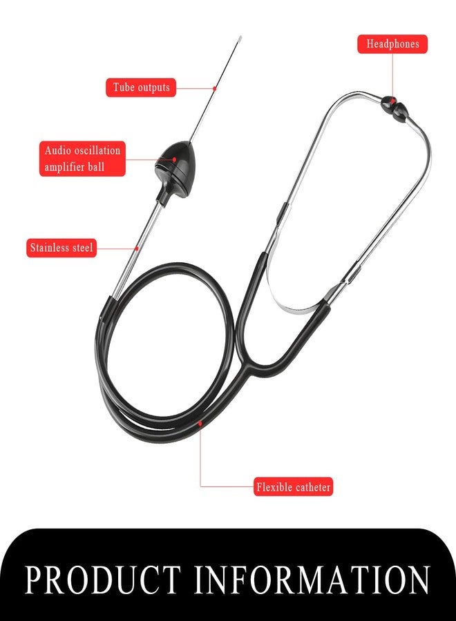 Yourkar Car Engine Mechanics Stethoscope, Stainless Steel Auto Engine Diagnostic Kit Stethoscope, Mechanics Automotive Cylinder Noise Sensitive Hearing Tool, Car Accessories - Image 3