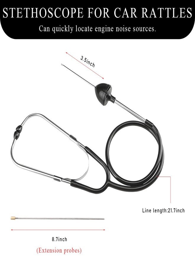 Yourkar Car Engine Mechanics Stethoscope, Stainless Steel Auto Engine Diagnostic Kit Stethoscope, Mechanics Automotive Cylinder Noise Sensitive Hearing Tool, Car Accessories - Image 2