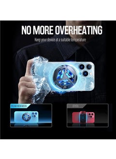 KASTWAVE Magnetic Phone Cooler with Wireless Charging, Phone Cooling Fan for iPhone Android for iPad and Tablet, Phone Radiator with RGB LEDs and Universal Clamp for Gaming, for iPhone 12 13 for MagSafe  - Image 5
