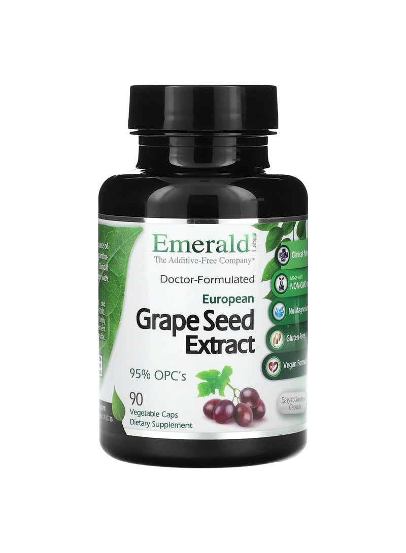 Emerald Laboratories European Grape Seed Extract, 90 Vegetable Caps