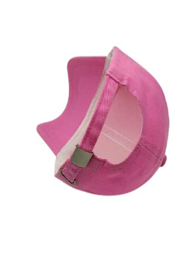 pass pass Plain Cotton Adjustable Baseball Cap for Men and Women, Pack of 2 (Blue & Pink) - Image 4