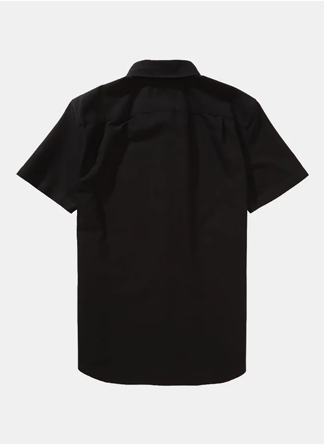 American Eagle AE Short-Sleeve Slim Fit Button-Up Shirt