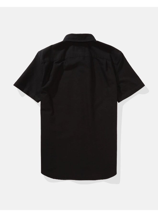 American Eagle - AE Short-Sleeve Slim Fit Button-Up Shirt - Image 1