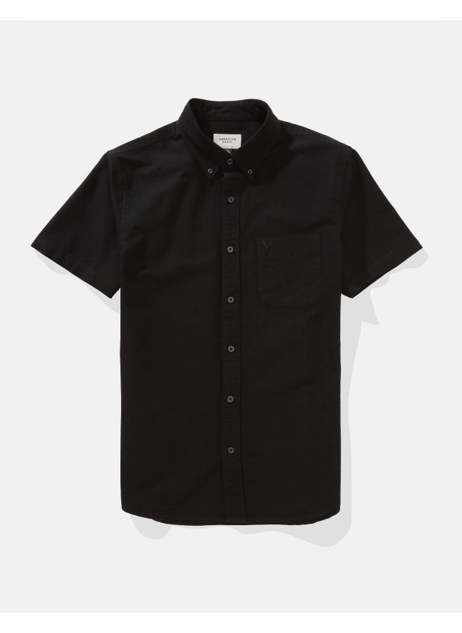 American Eagle - AE Short-Sleeve Slim Fit Button-Up Shirt - Image 1