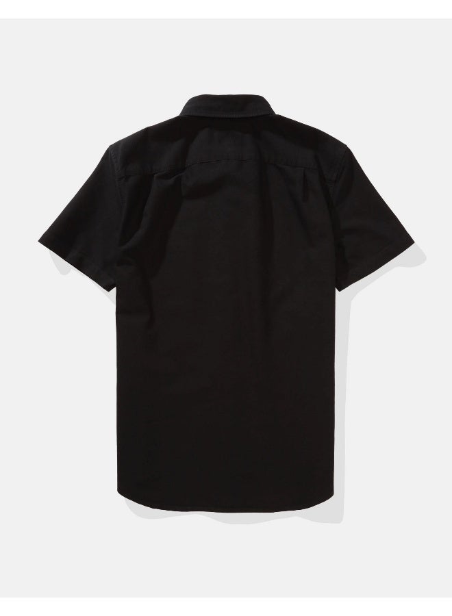 American Eagle AE Short-Sleeve Slim Fit Button-Up Shirt  - Image 3
