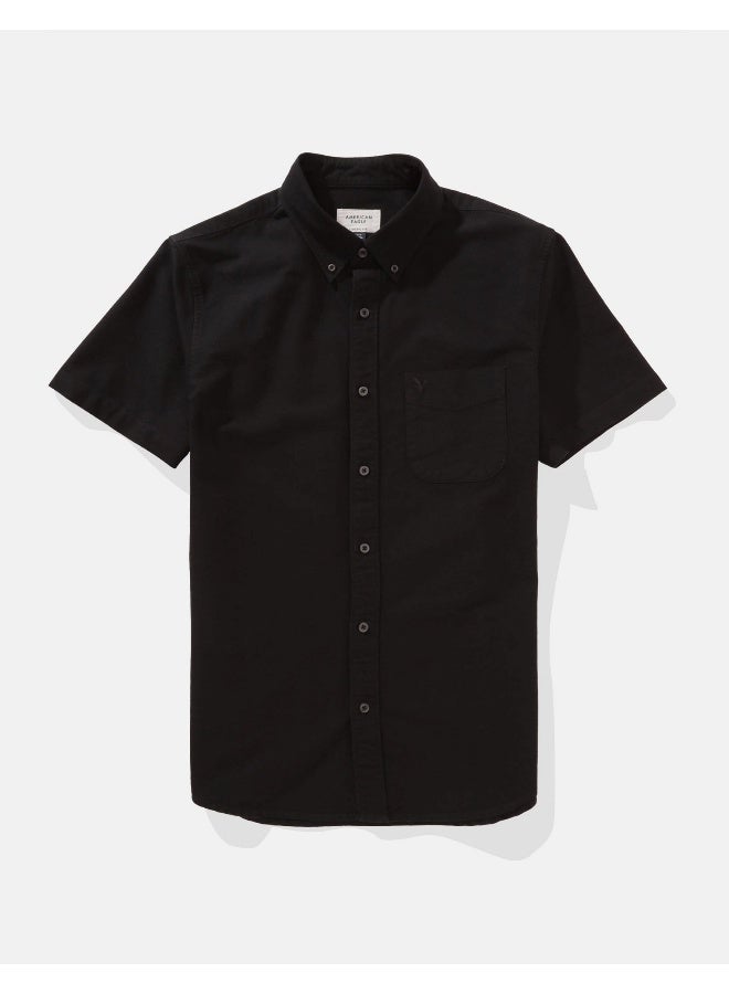 American Eagle AE Short-Sleeve Slim Fit Button-Up Shirt  - Image 4