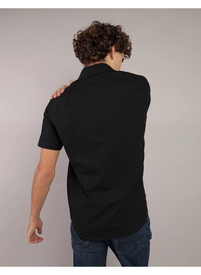 American Eagle AE Short-Sleeve Slim Fit Button-Up Shirt  - Image 2