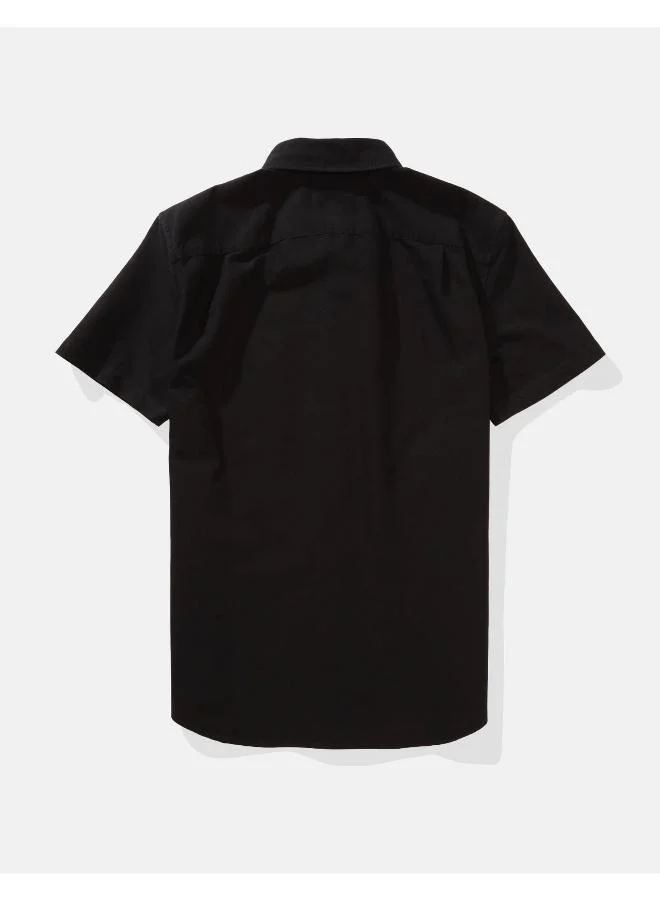 امريكان ايجل AE Short-Sleeve Slim Fit Button-Up Shirt
