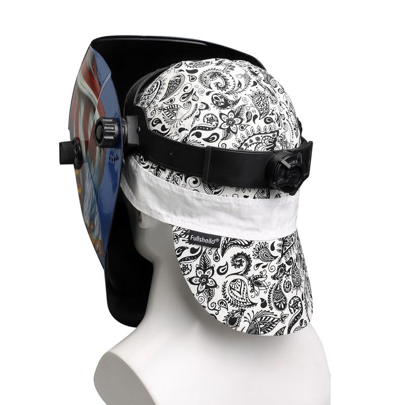 Fullsheild Reversible Welding Cap Flame Resistant CAT 2 Protective FR Welder Hats 6 Pannel Lightweight Printed for Men Women Paisley Brown 8 - Image 5